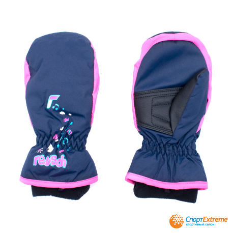 Варежки горнолыжные REUSCH Kids Mitten Dress Blue/Knockout Pink - №1
