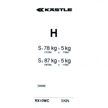 Лыжи беговые Kastle RX10 WC Classic Skin Hard( H) - №3